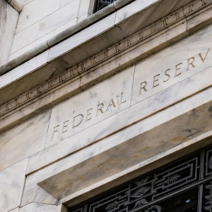 Facade on the Federal Reserve Building in Washington DC