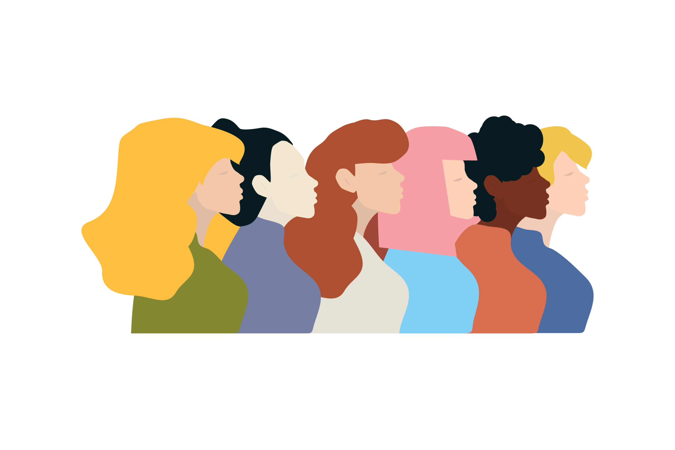 diverse women in profile