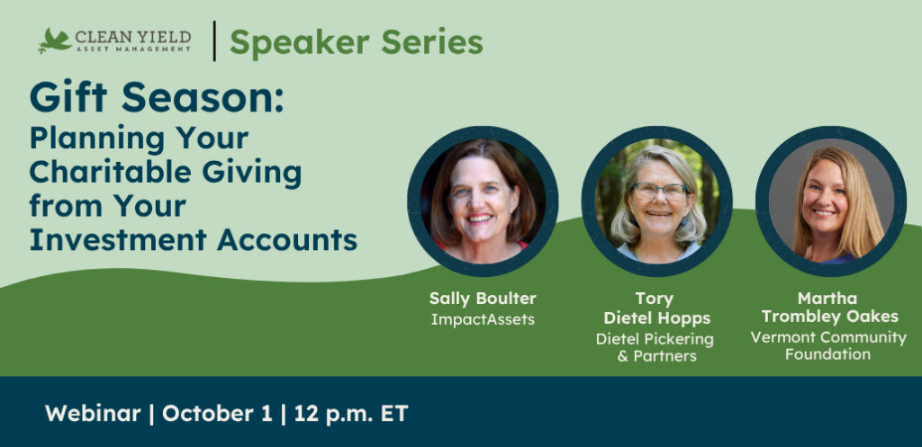 charitable giving webinar banner graphic
